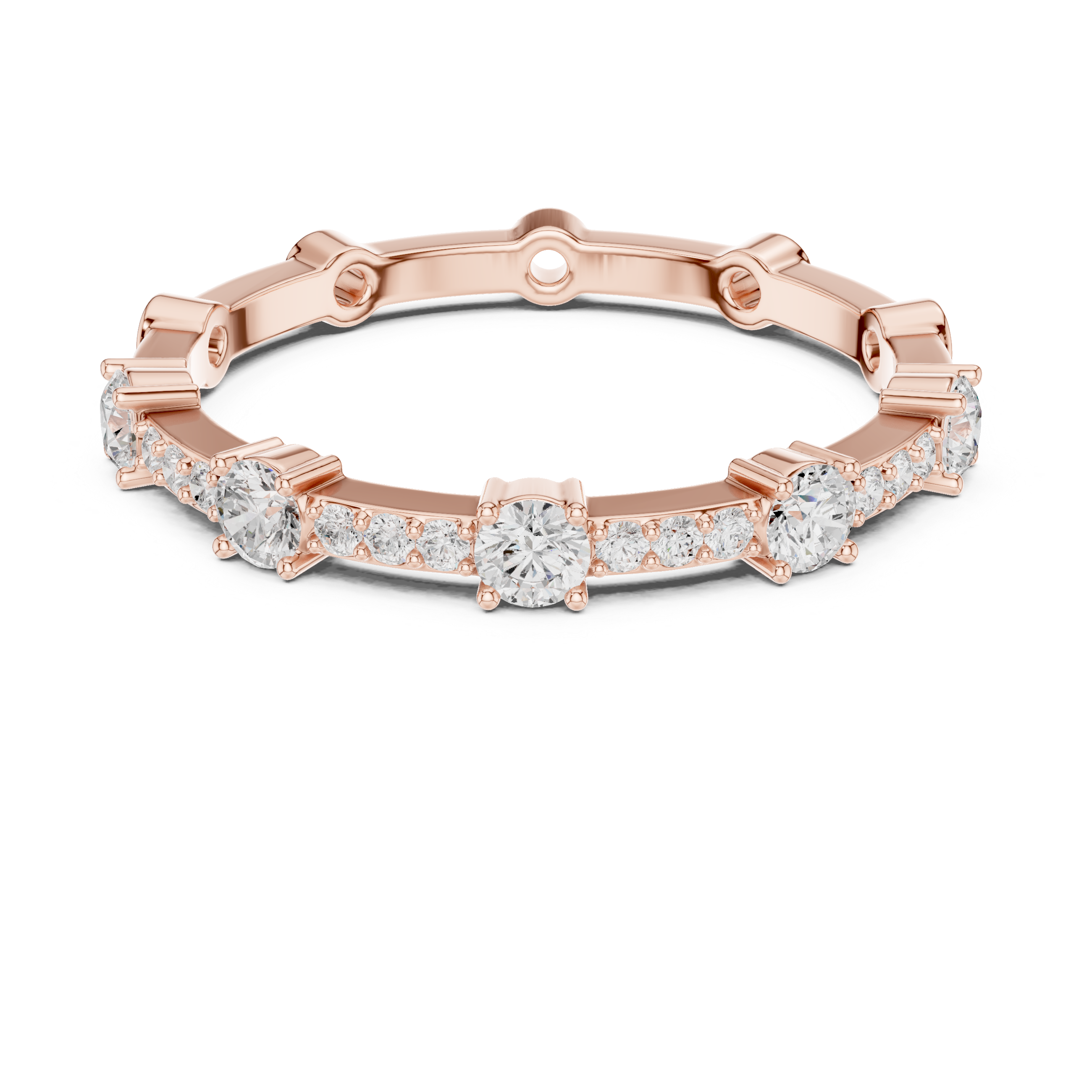 Round Diamond Eternity Ring – Shared Prong Anniversary Band
