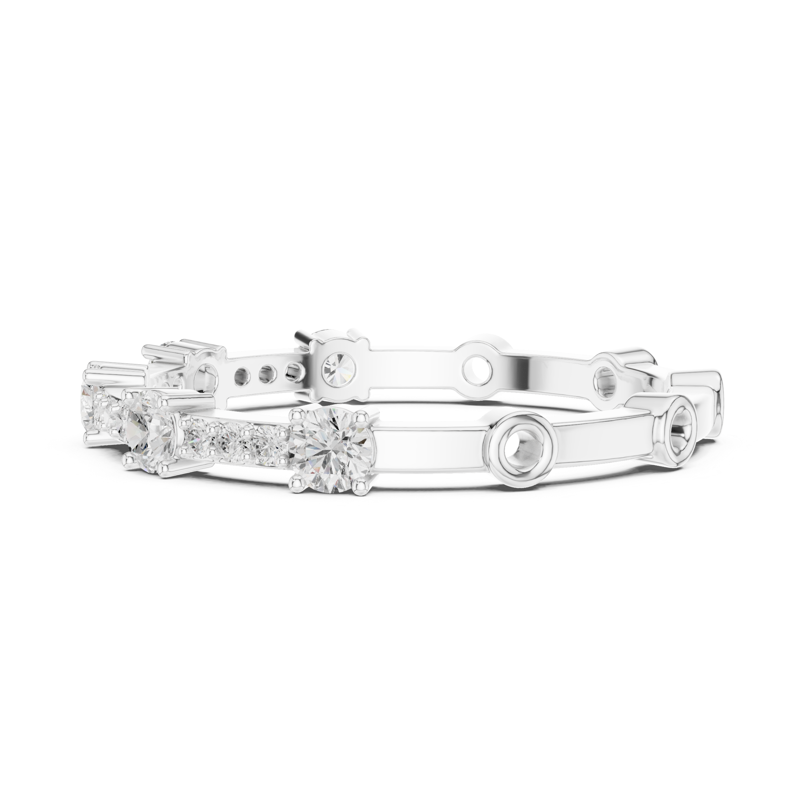 Round Diamond Eternity Ring – Shared Prong Anniversary Band
