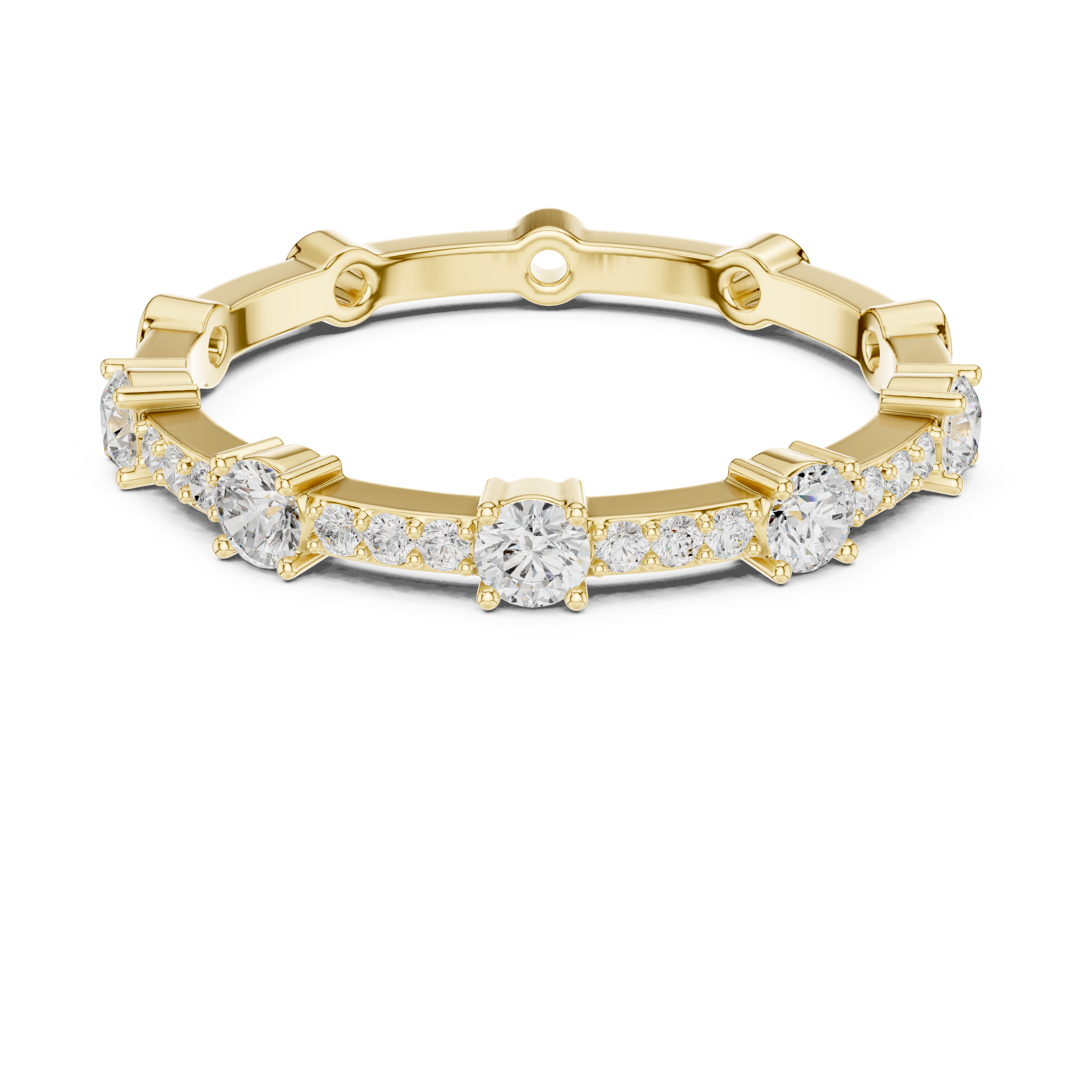 Round Diamond Eternity Ring – Shared Prong Anniversary Band