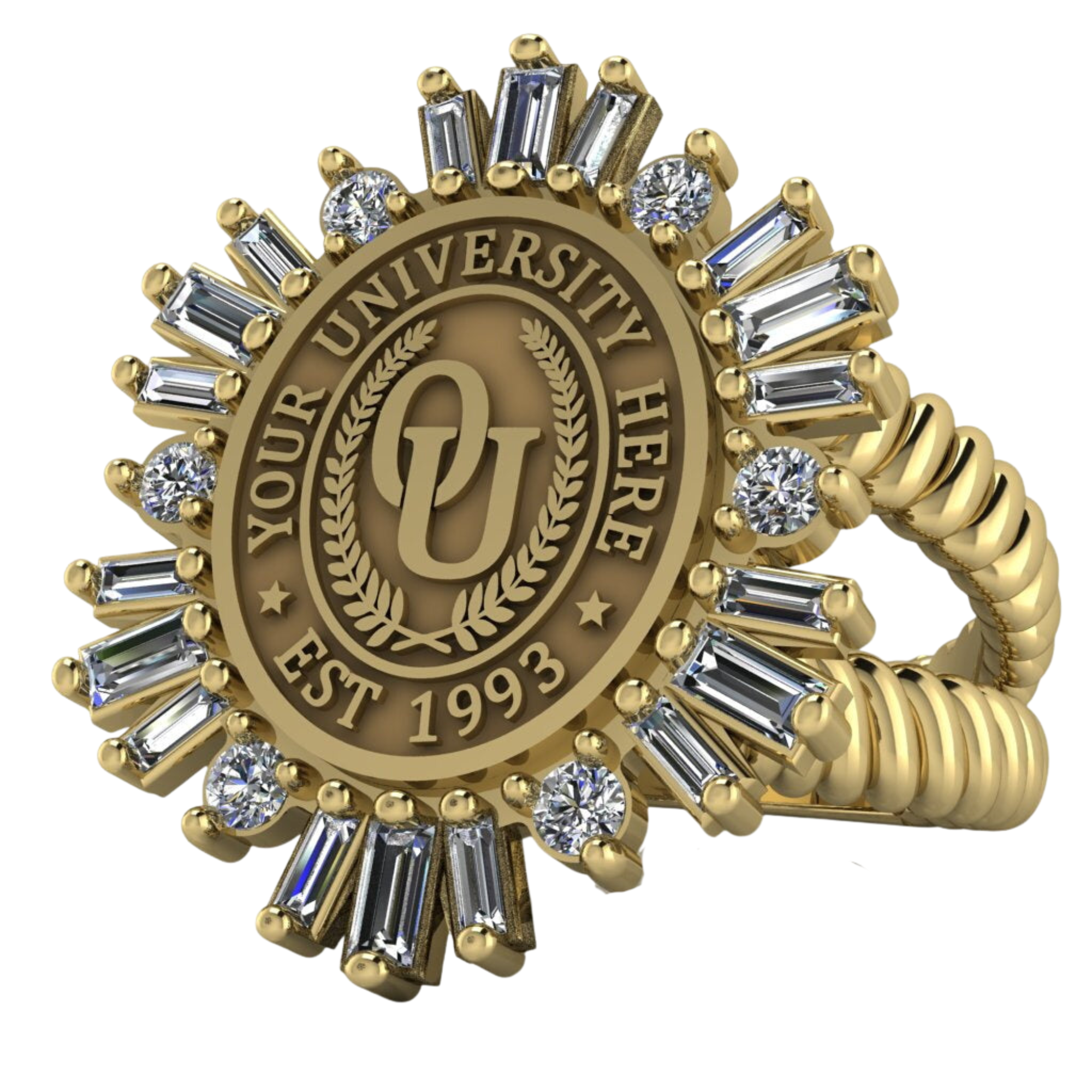 Tramontana Oval | V-Rope Band Custom Collage Ring