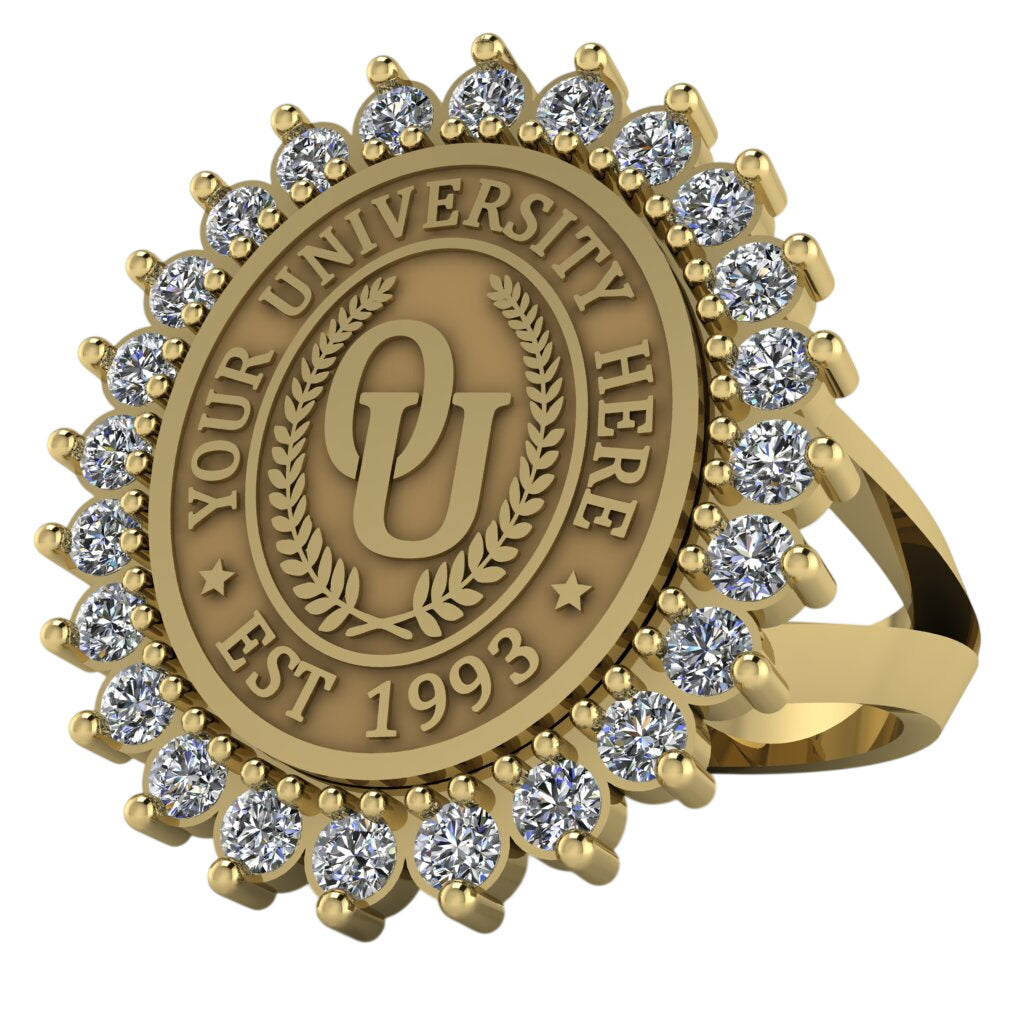 Serku Oval | V-Frame Band Custom Collage Ring