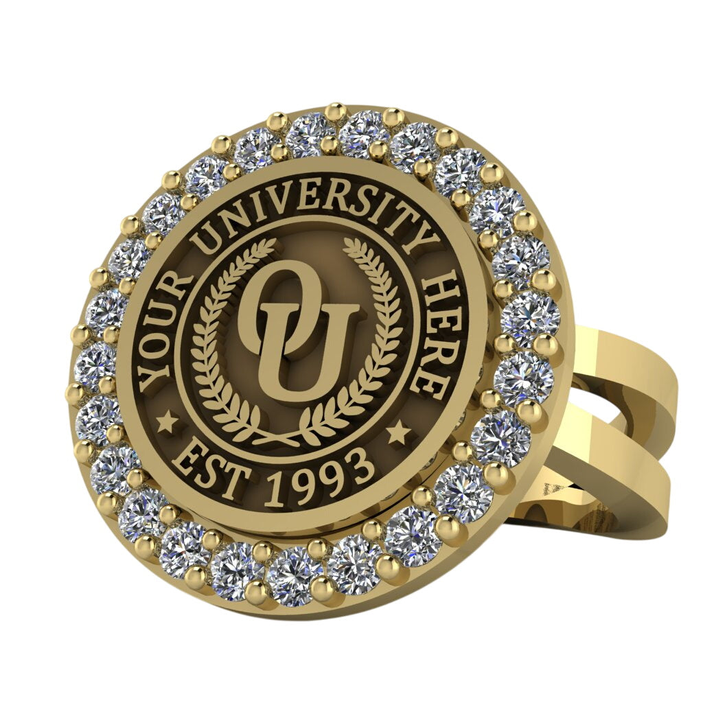 Circum | Knife Edge Band Custom Collage Ring