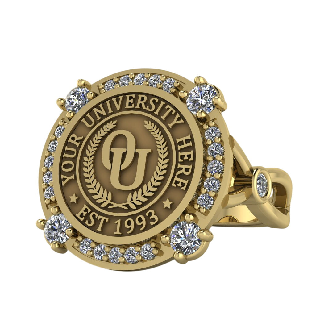 Voir | Infinity Bezel Band Custom College Ring