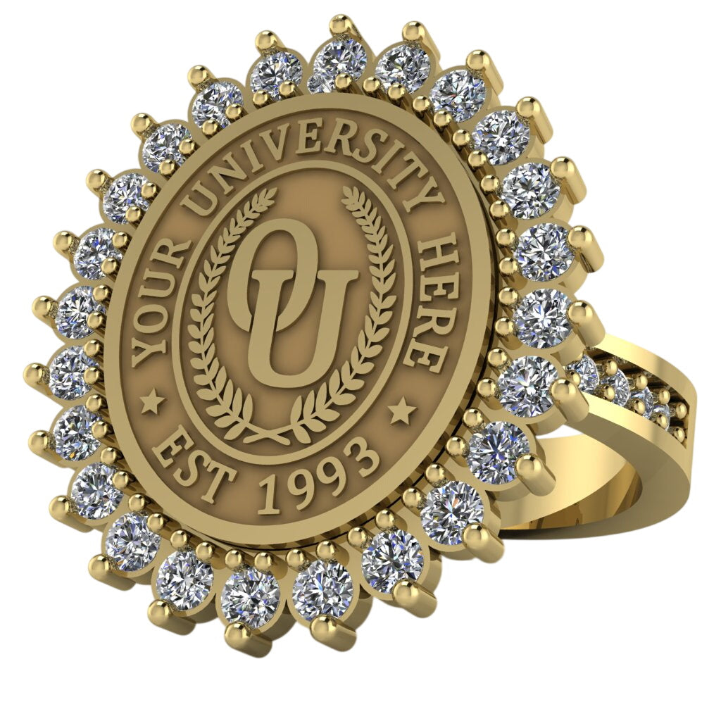 Serku Oval | Channel Core Band Custom Collage Ring