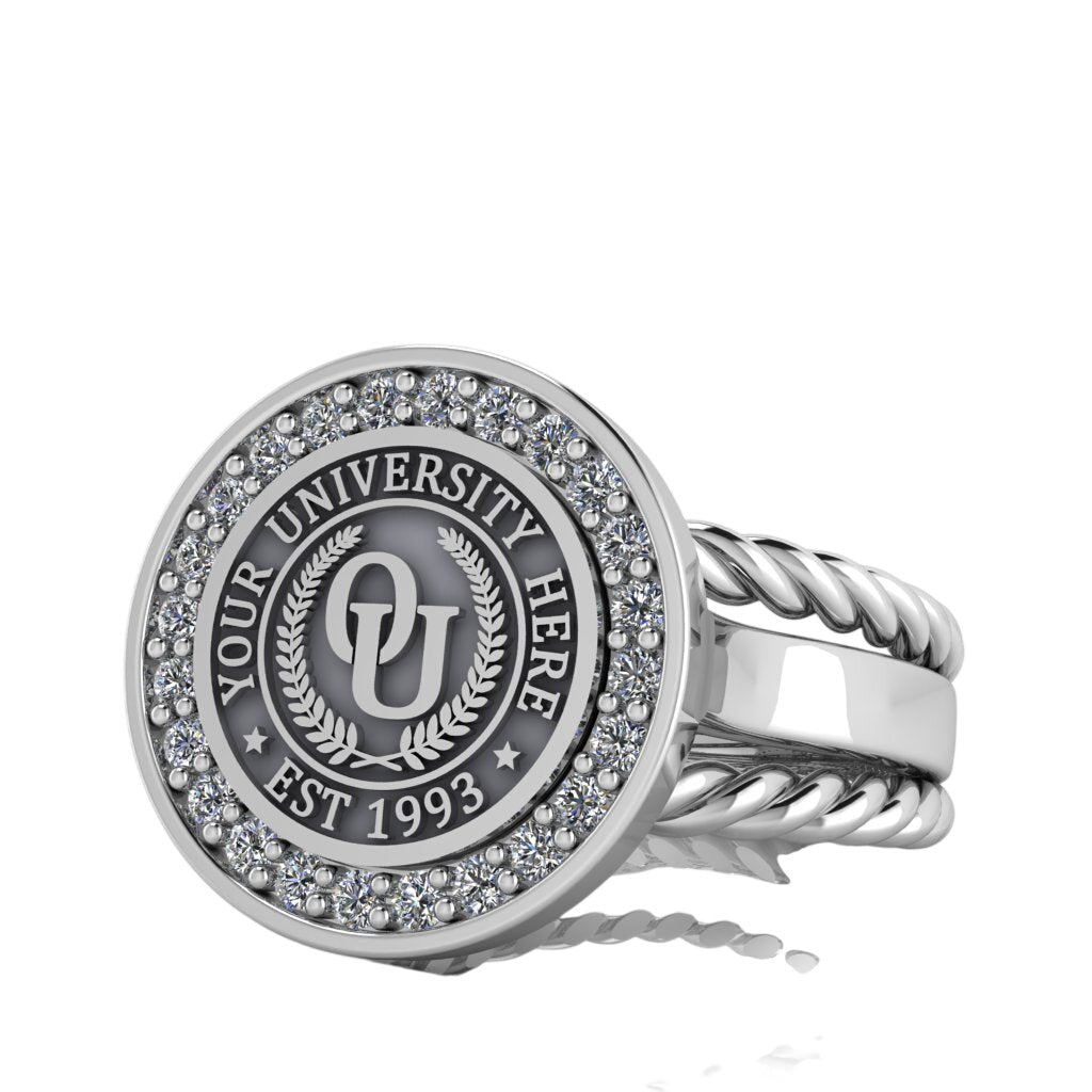 Agonisch | Rope Edge Band Custom Collage Ring