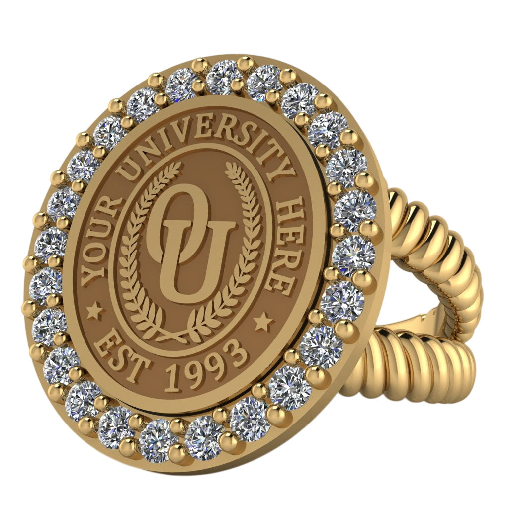 Circum Oval | V-Rope Band Custom Collage Ring