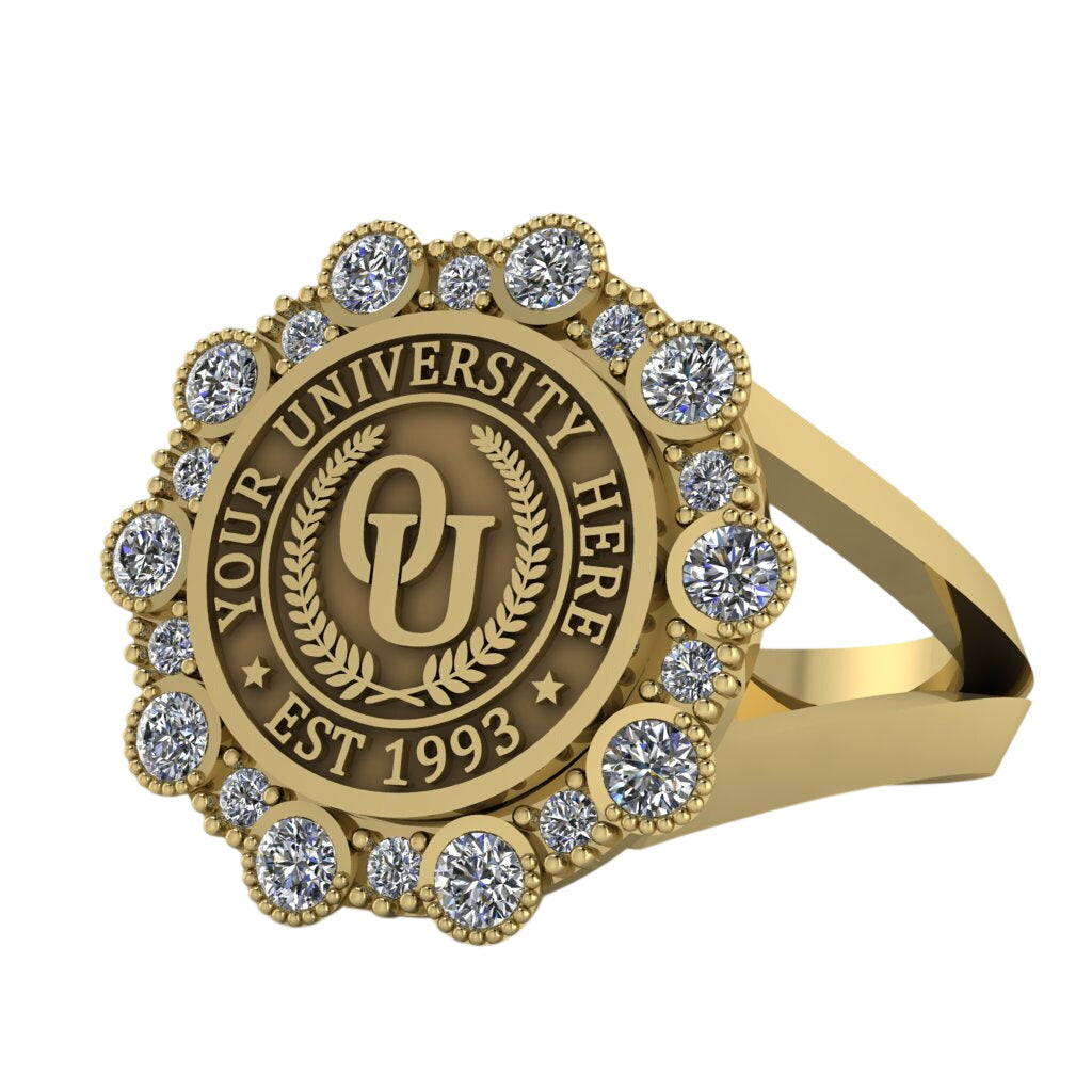 Belgi | V-Frame Band Custom Collage Ring