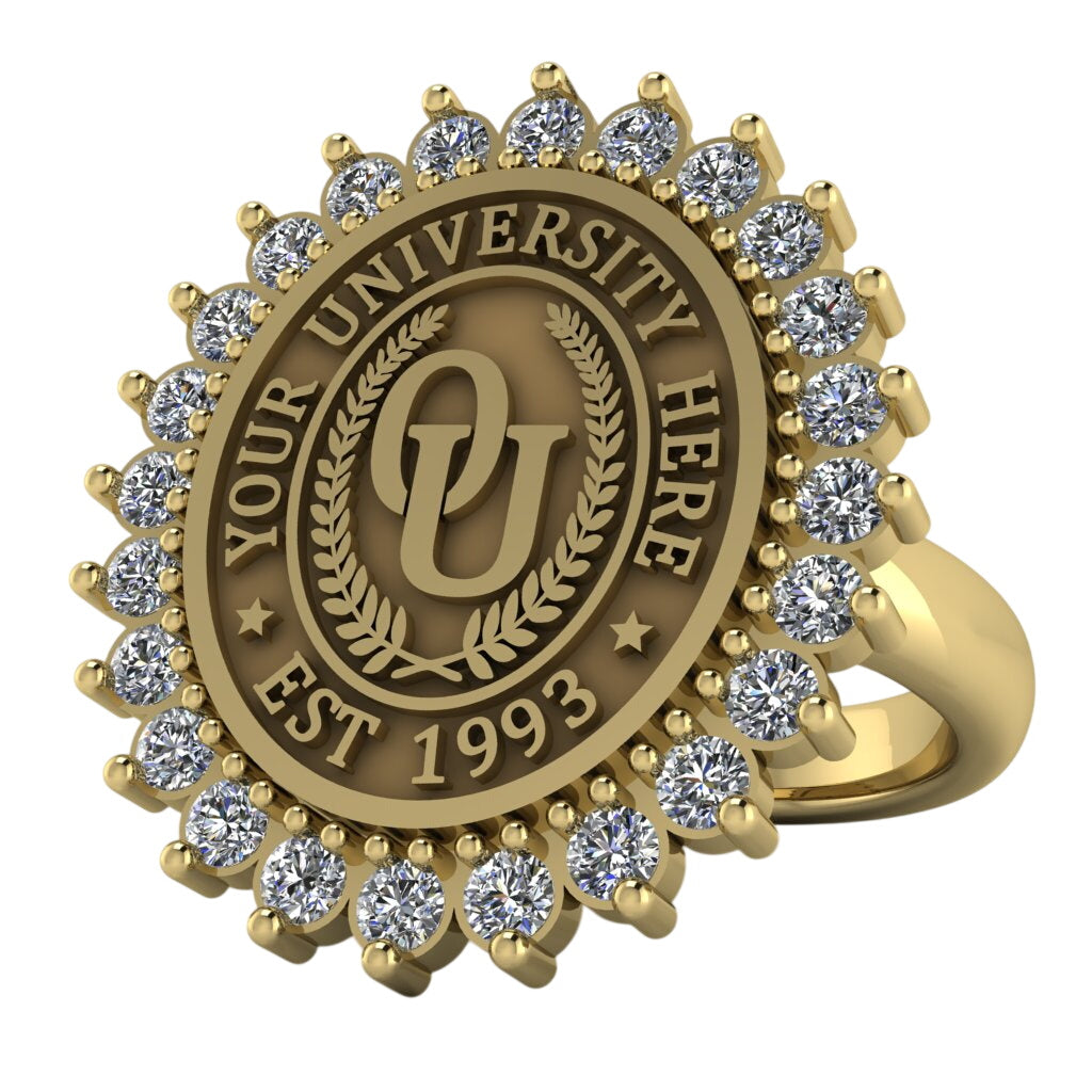 Serku Oval | Classic Dome Band Custom Collage Ring