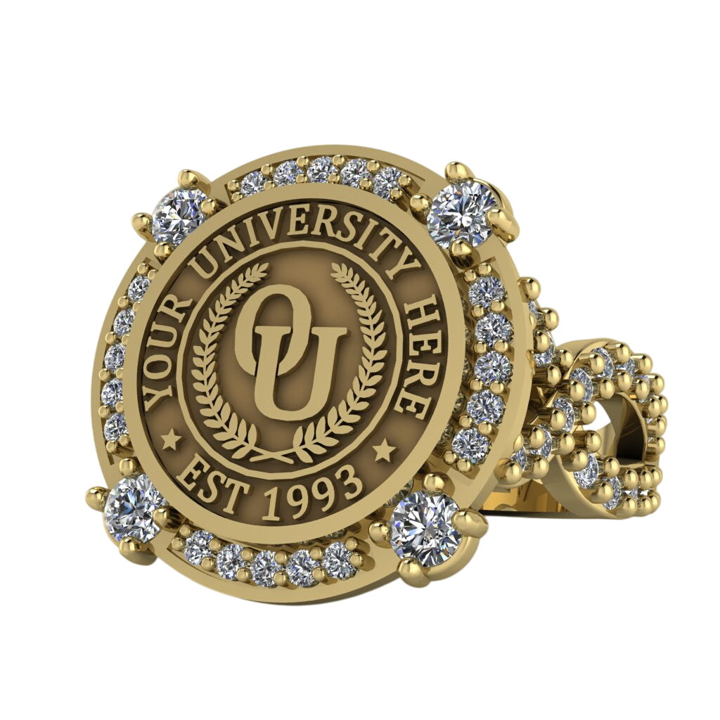 Voir | Infinity Pave Band Custom College Ring