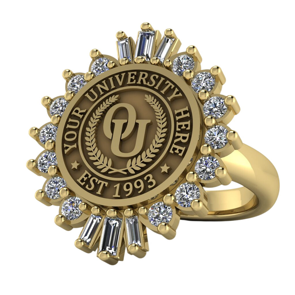 Seren | Classic Dome Band Custom Collage Ring