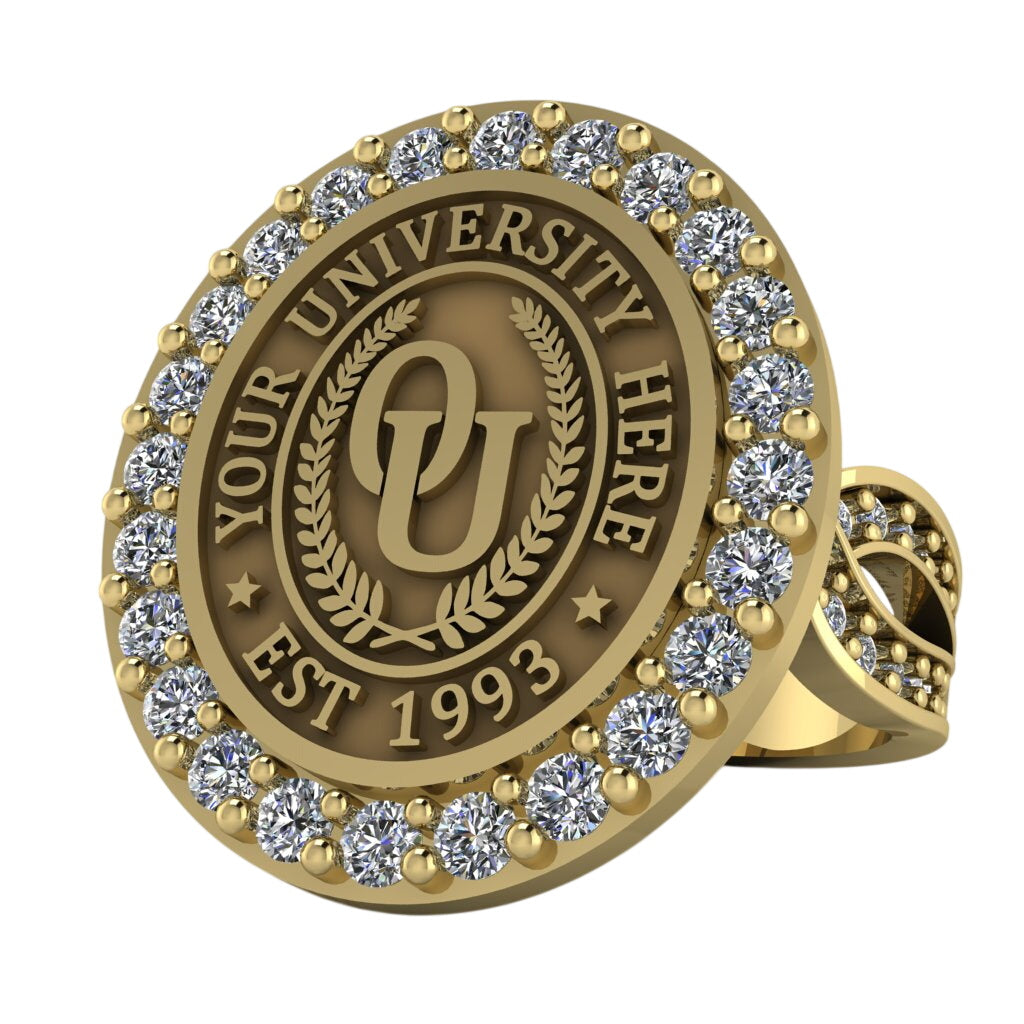 Circum Oval | Infinity Pave Band Custom Collage Ring