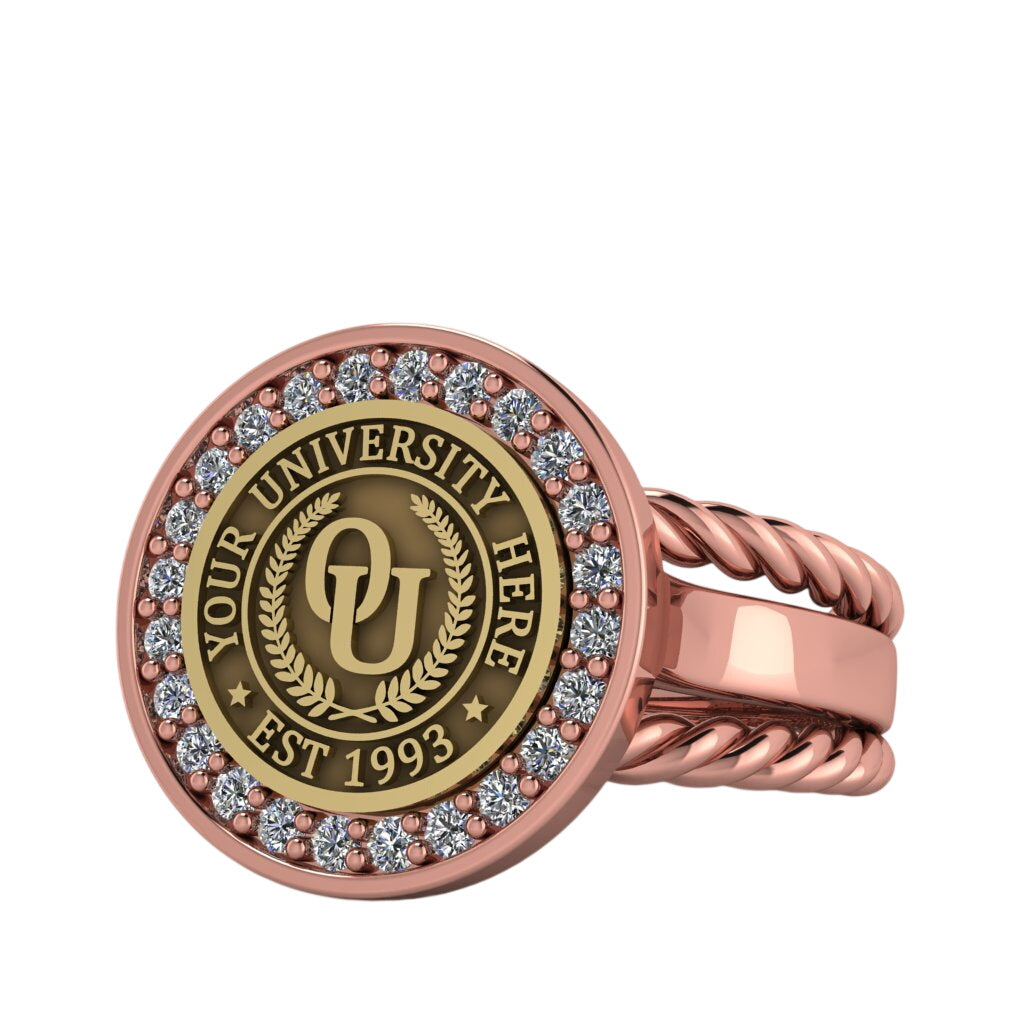 Agonisch | Rope Edge Band Custom Collage Ring