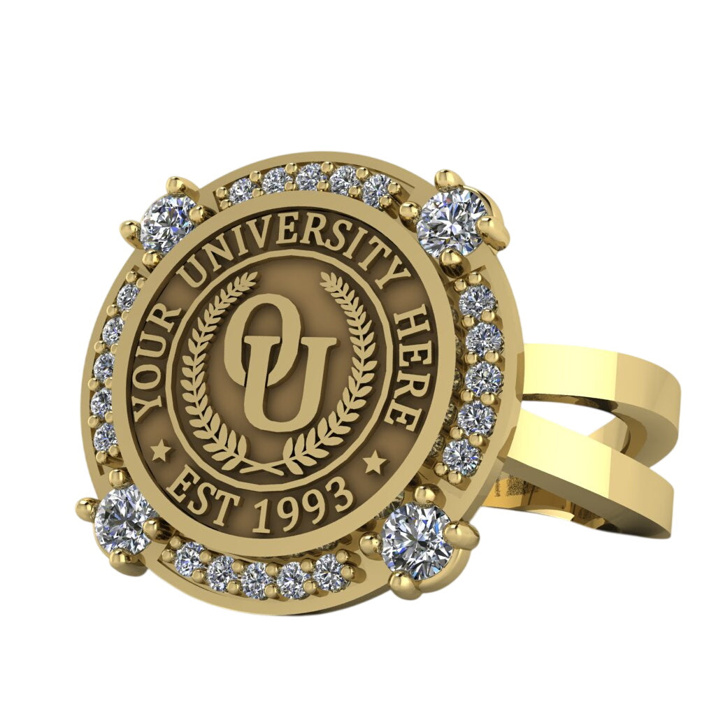 Voir | Knife Edge Band Custom College Ring