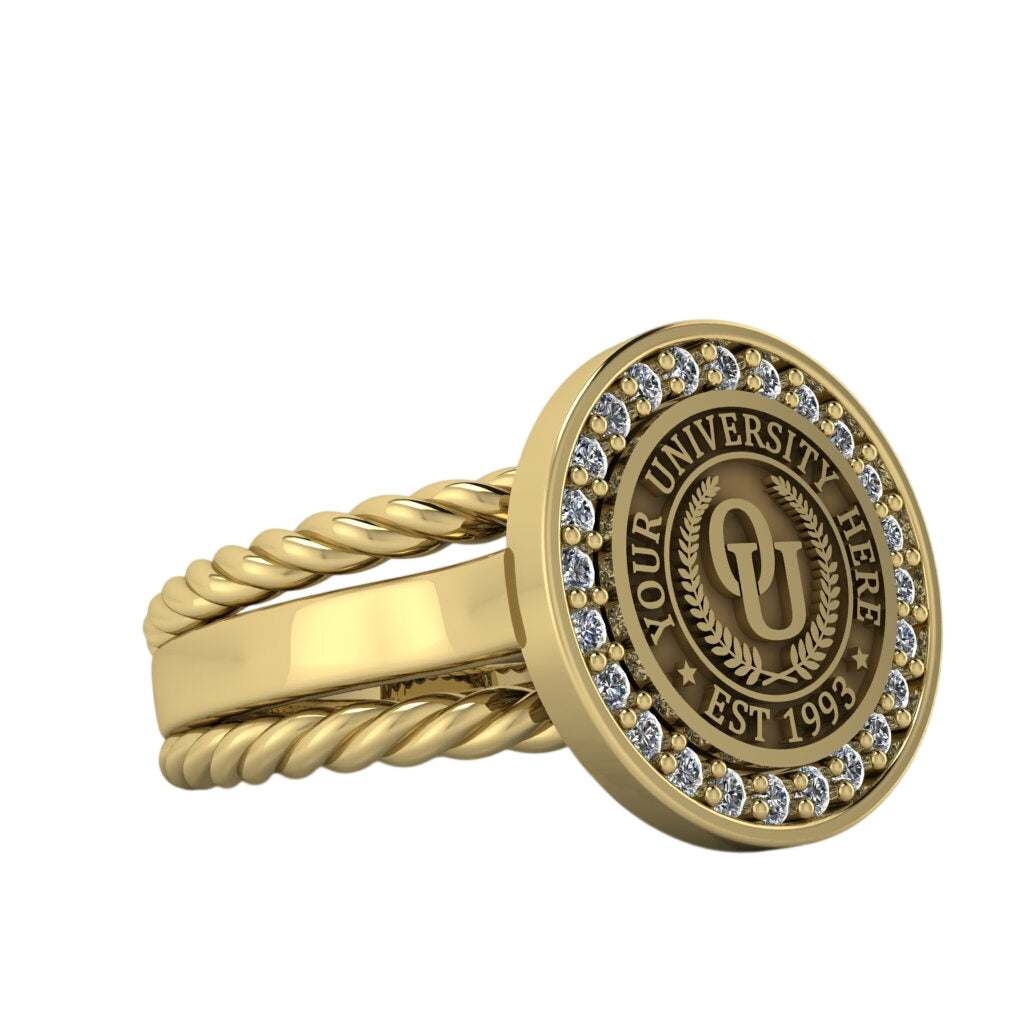 Agonisch | Rope Edge Band Custom Collage Ring