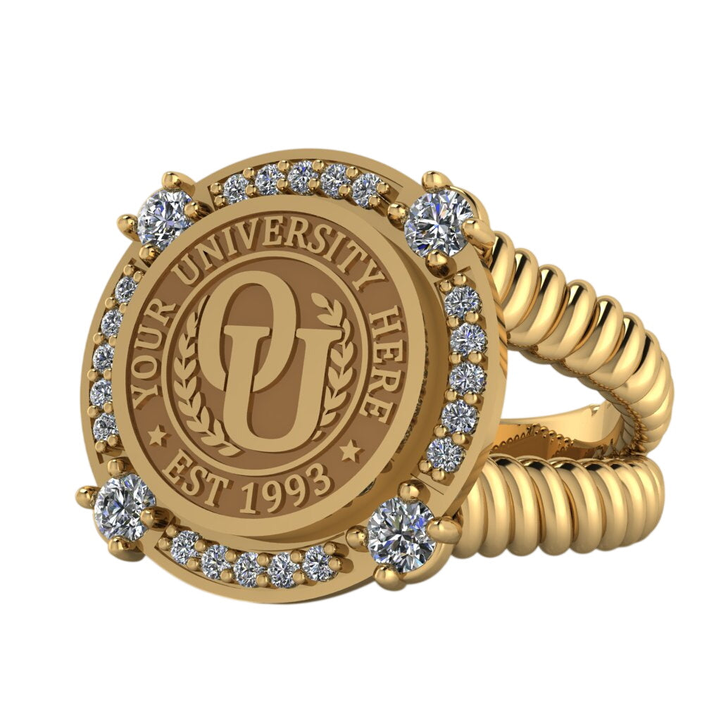 F-Sparkles | V-Rope Band Custom Collage Ring