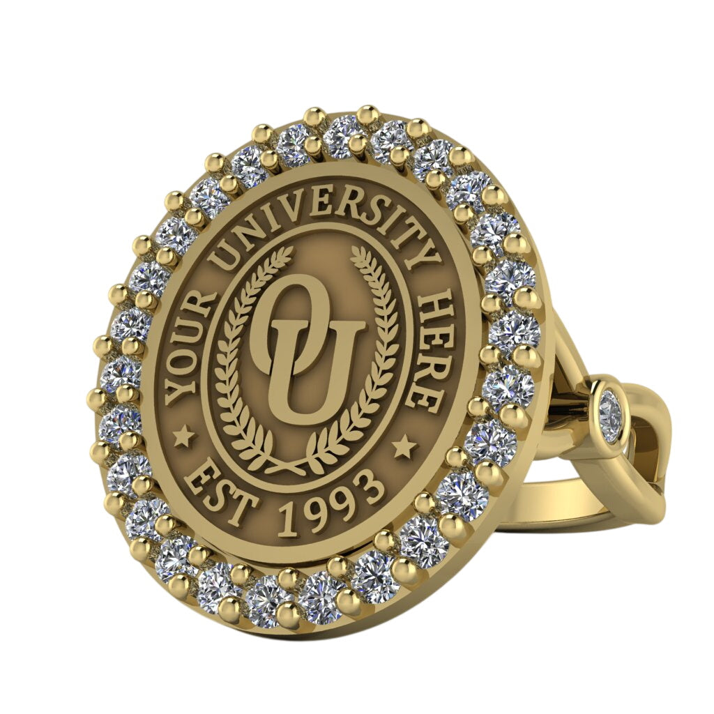 Circum Oval | Infinity Bezel Band Custom Collage Ring