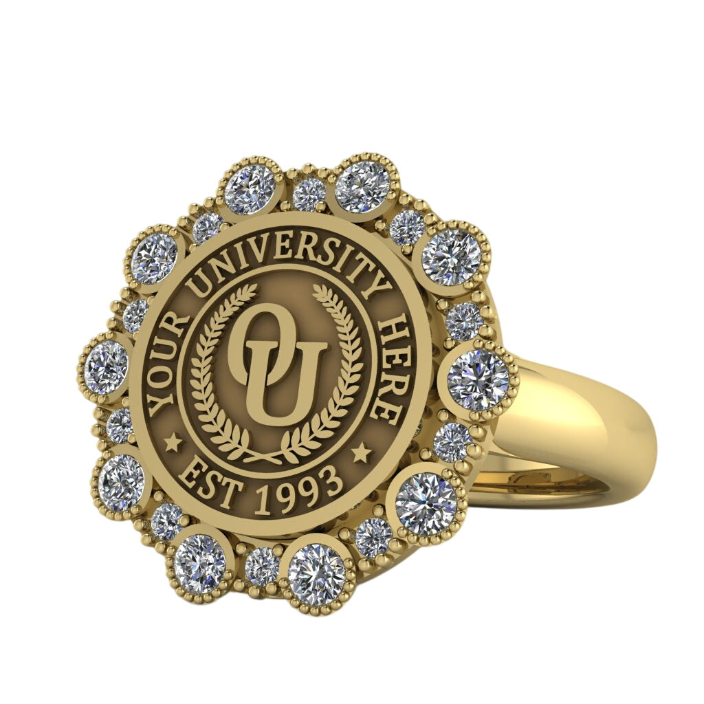 Belgi | Classic Dome Band Custom Collage Ring