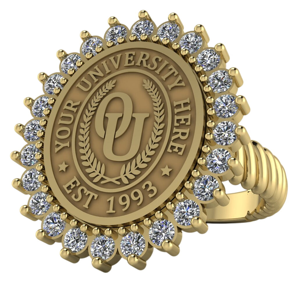 Serku Oval | Rope Core Band Custom Collage Ring