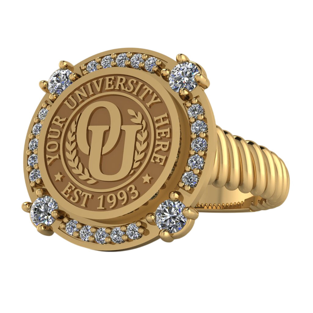 F-Sparkles | Rope Core Band Custom Collage Ring