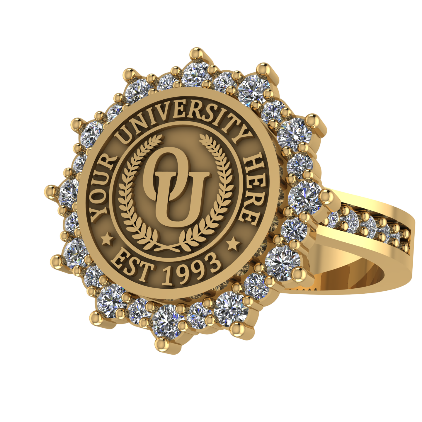 Attraente | Channel Core Band Custom Collage Ring