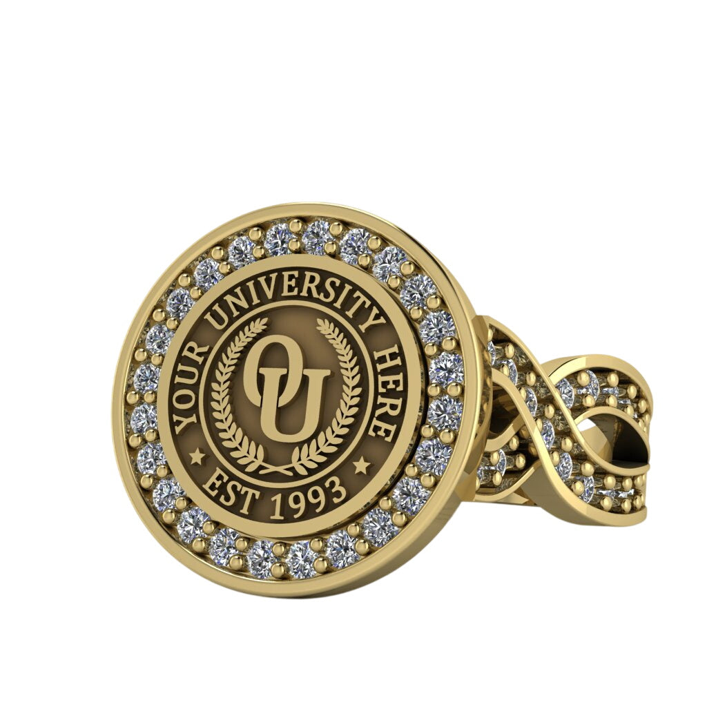 Agonisch | Infinity Pave Band Custom Collage Ring