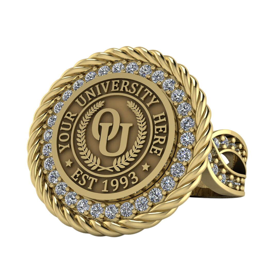 Arrecerat | Infinity Pave Band Custom Collage Ring