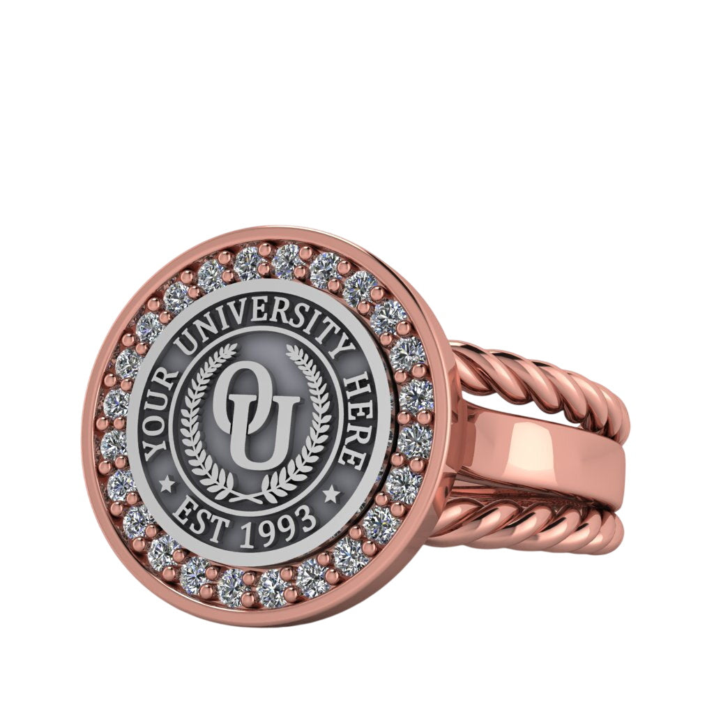 Agonisch | Rope Edge Band Custom Collage Ring