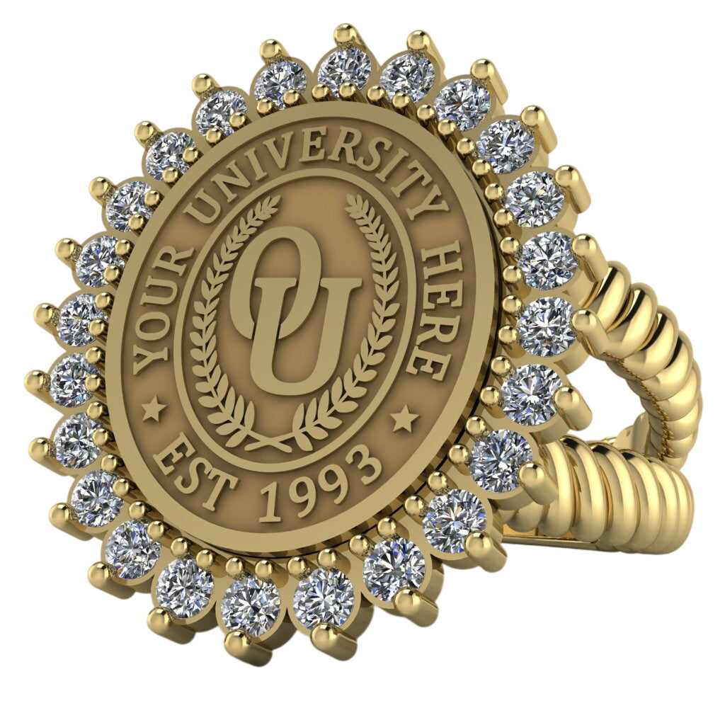 Serku Oval | V-Rope Band Custom Collage Ring