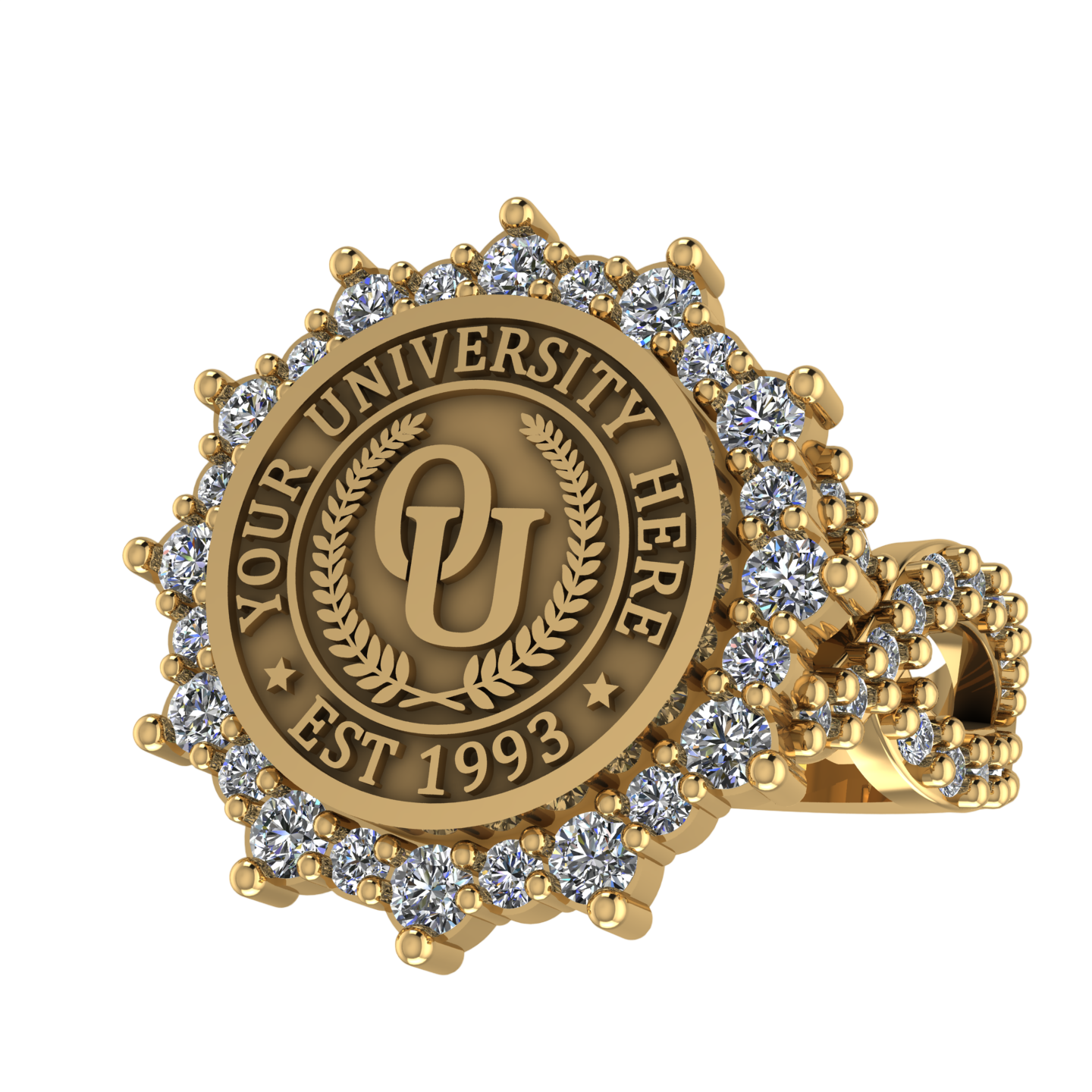 Attraente | Infinity Pave Band Custom Collage Ring