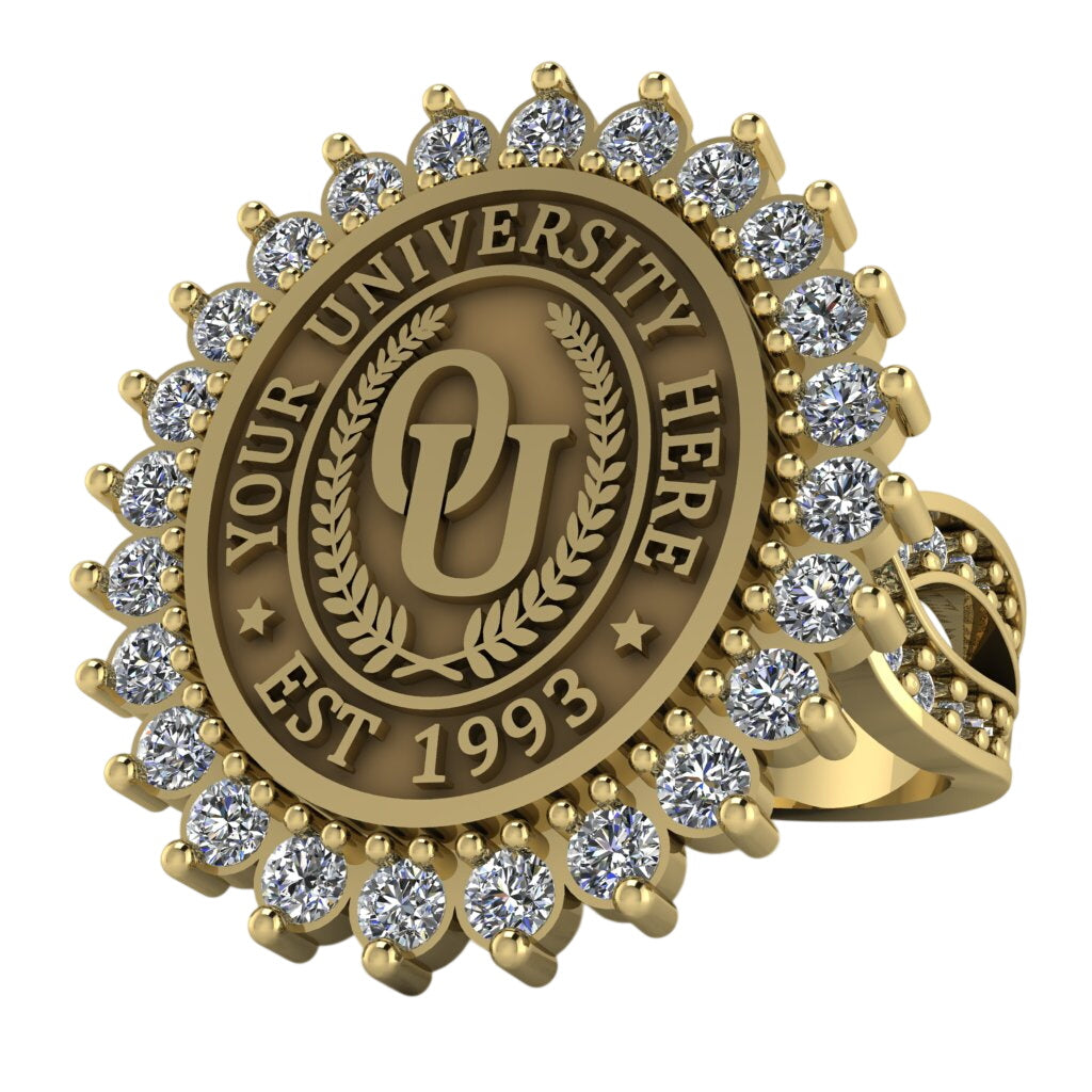 Serku Oval | Infinity Pave Band Custom Collage Ring