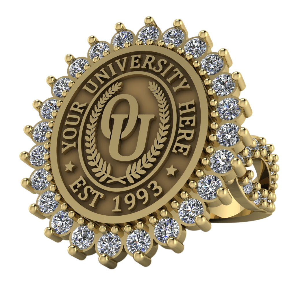 Serku Oval | Infinity Pave Band Custom Collage Ring