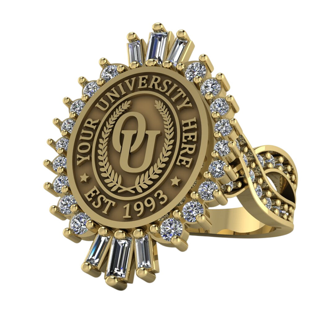 Seren Oval | Infinity Pave Band Custom Collage Ring