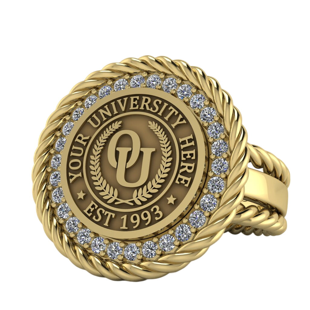 Arrecerat | Rope Edge Band Custom Collage Ring