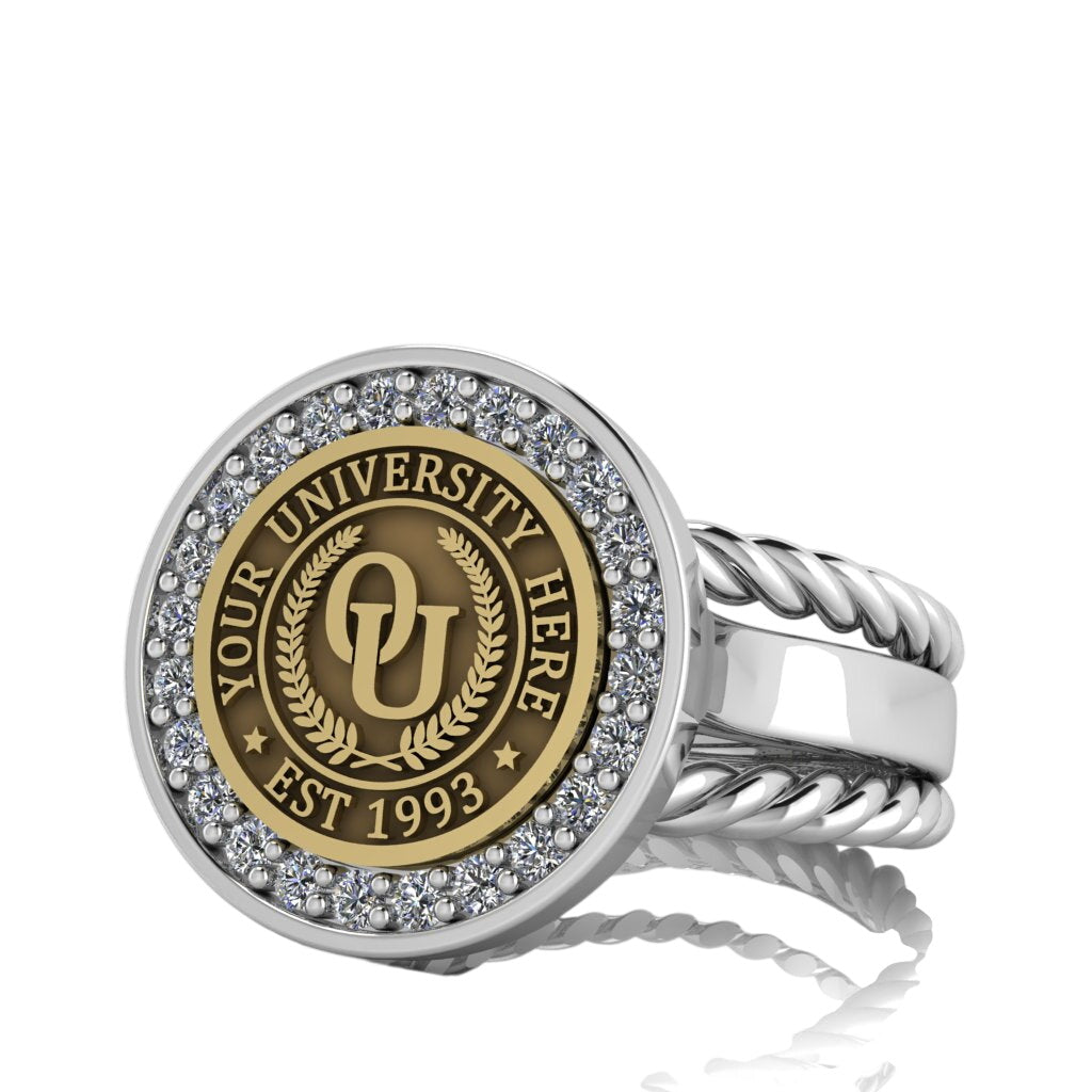 Agonisch | Rope Edge Band Custom Collage Ring