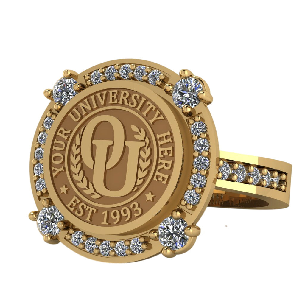 F-Sparkles | Channel Core Band Custom Collage Ring