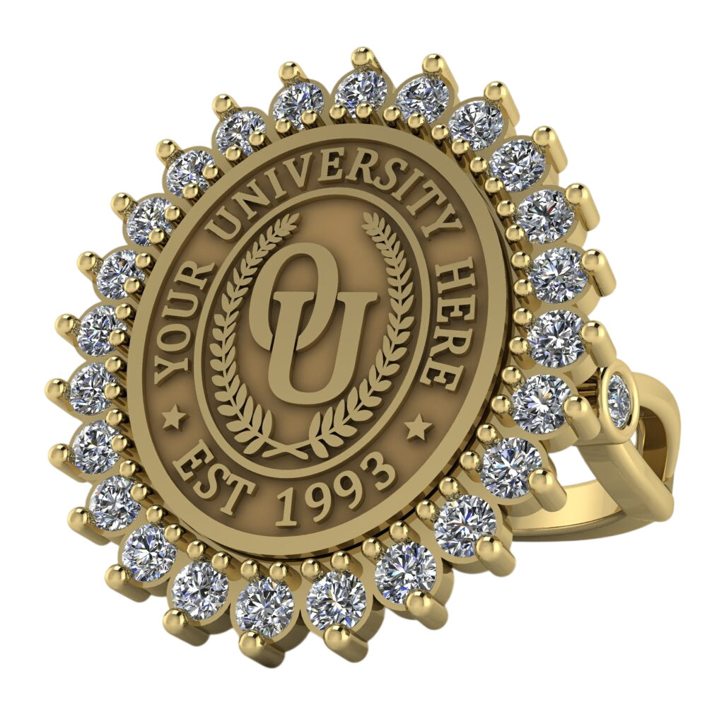 Serku Oval | Infinity Bezel Band Custom Collage Ring