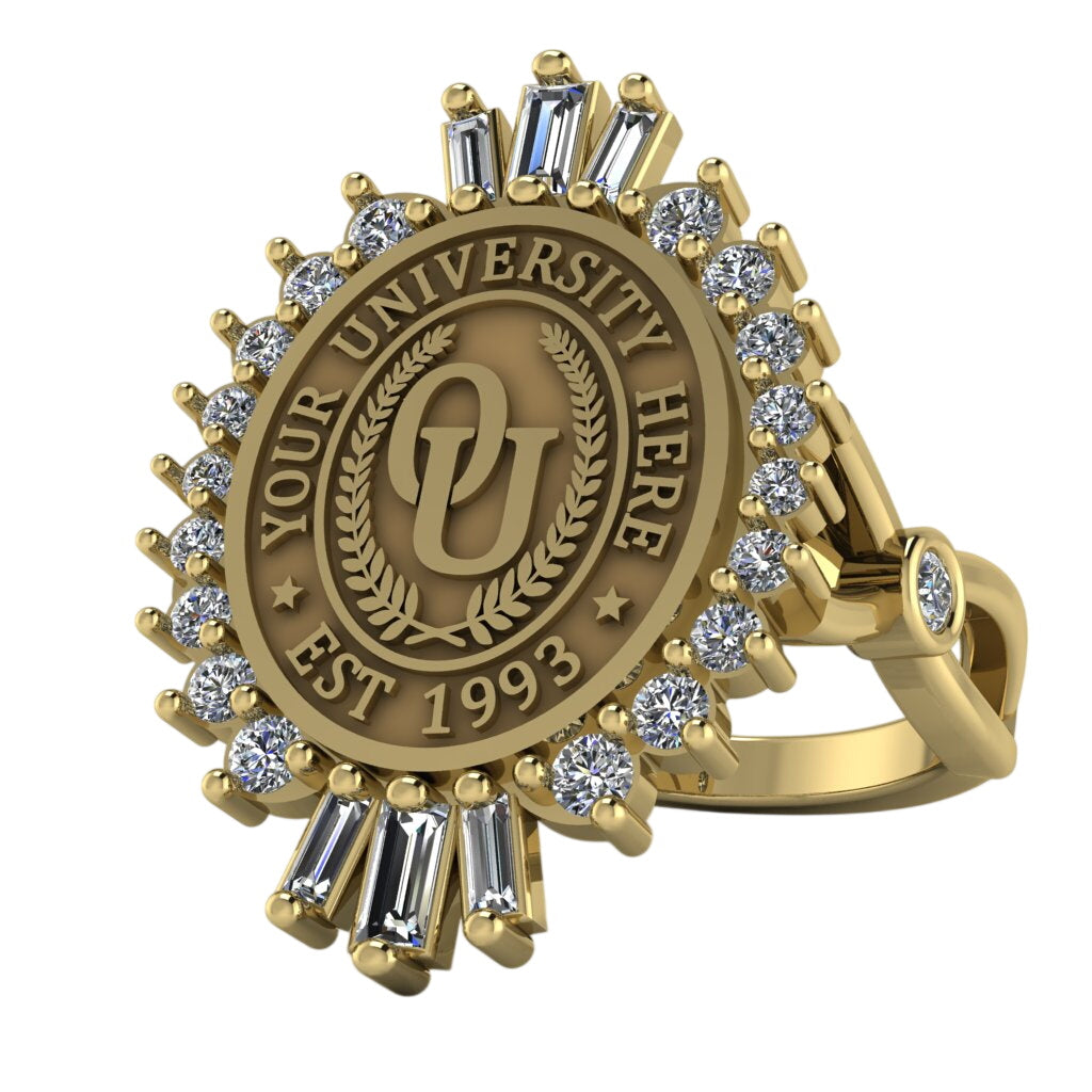 Seren Oval | Infinity Bezel Band Custom Collage Ring