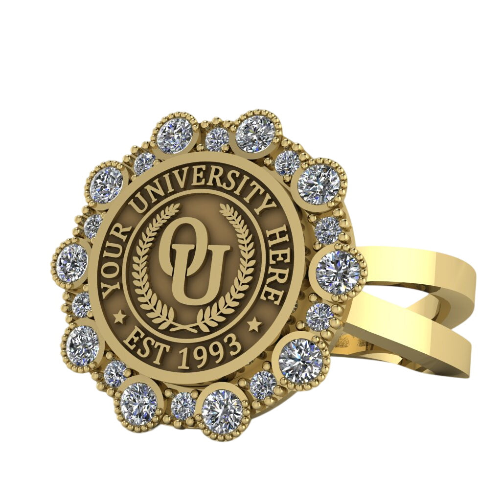 Belgi | Knife Edge Band Custom Collage Ring