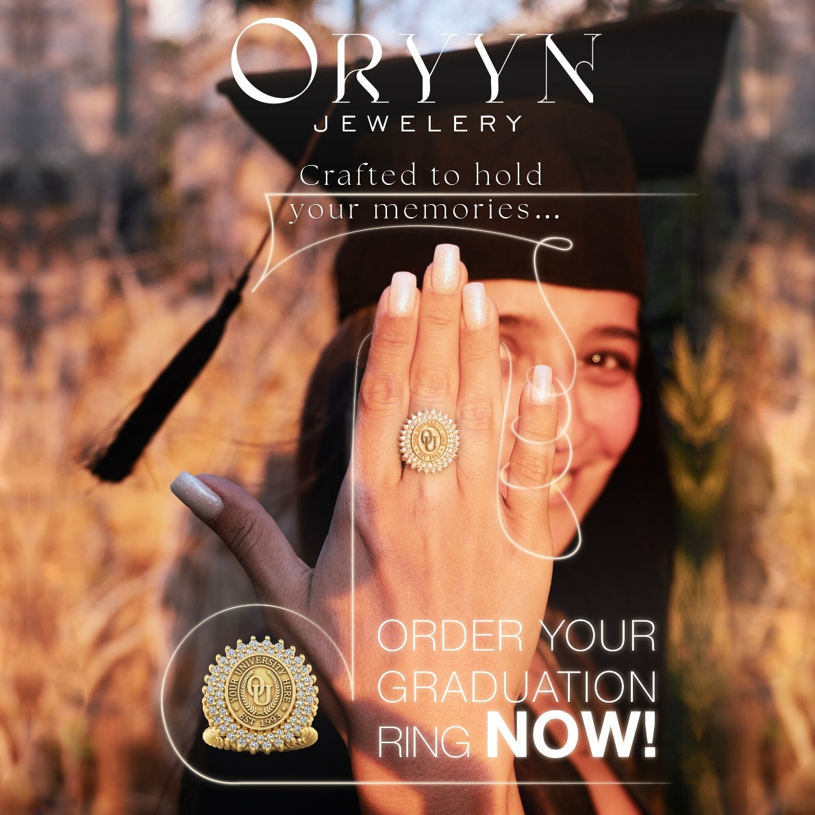 Women Personalized College Ring