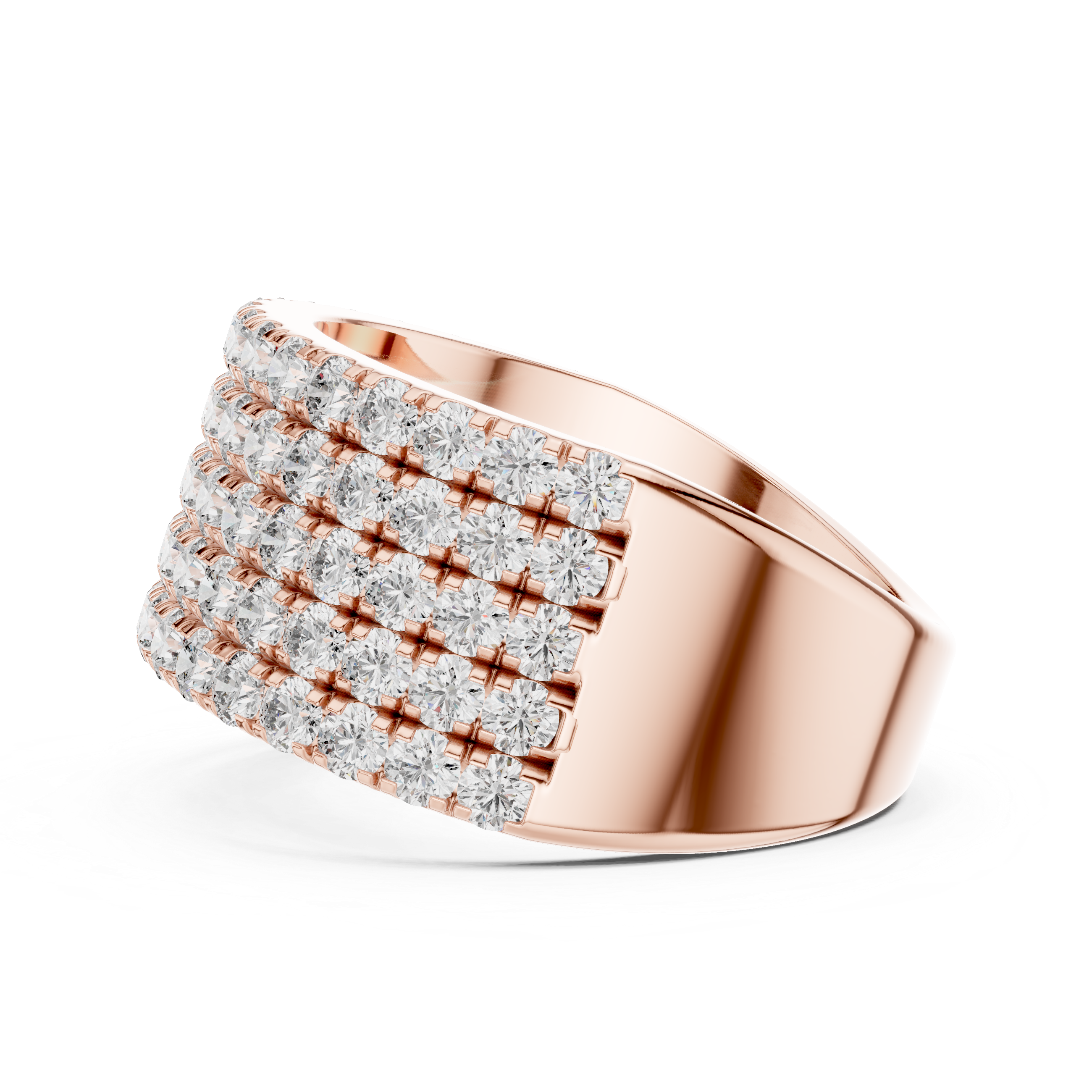 Multi-Row Diamond Pavé Statement Ring