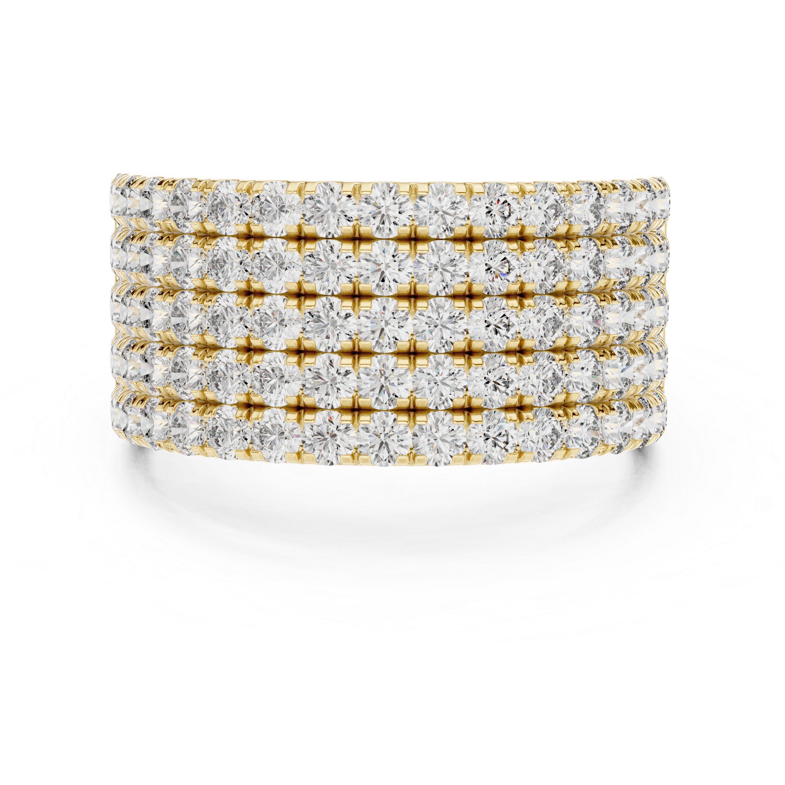 Multi-Row Diamond Pavé Statement Ring