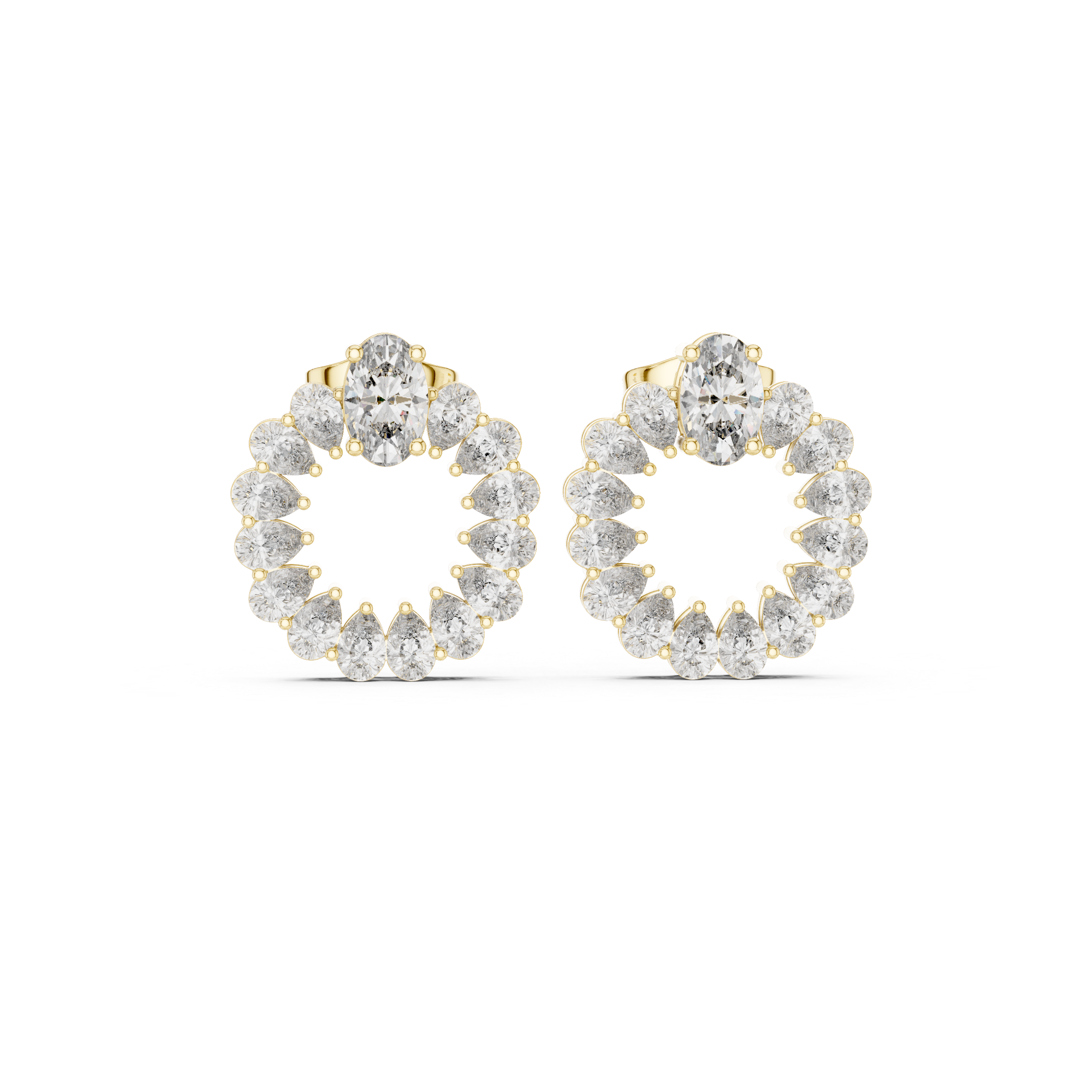 Radiant Diamond Halo Earrings
