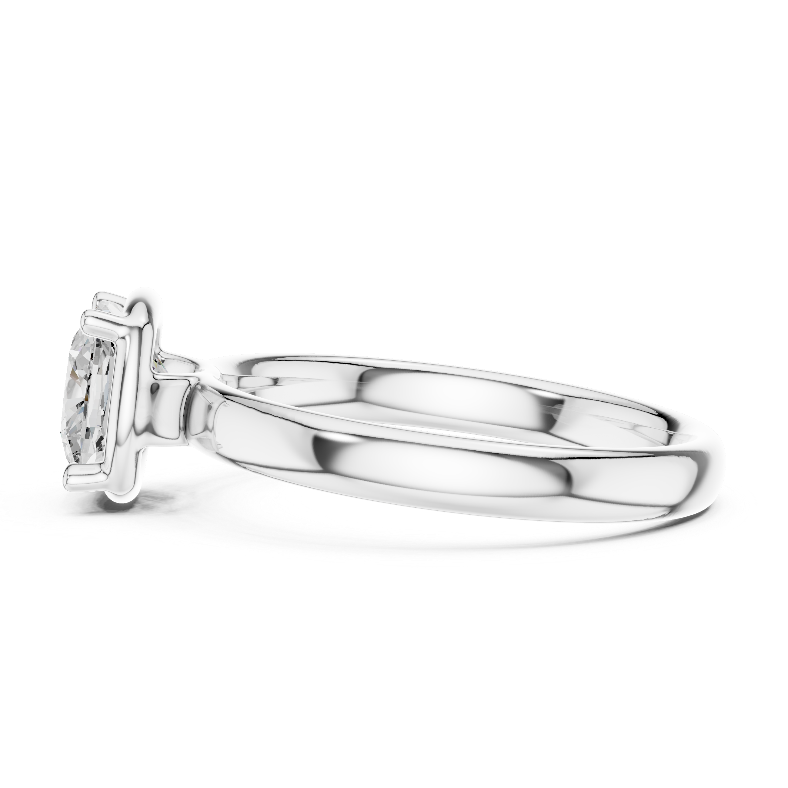 Cushion Cut Solitaire Ring – Soft Edge Classic Design
