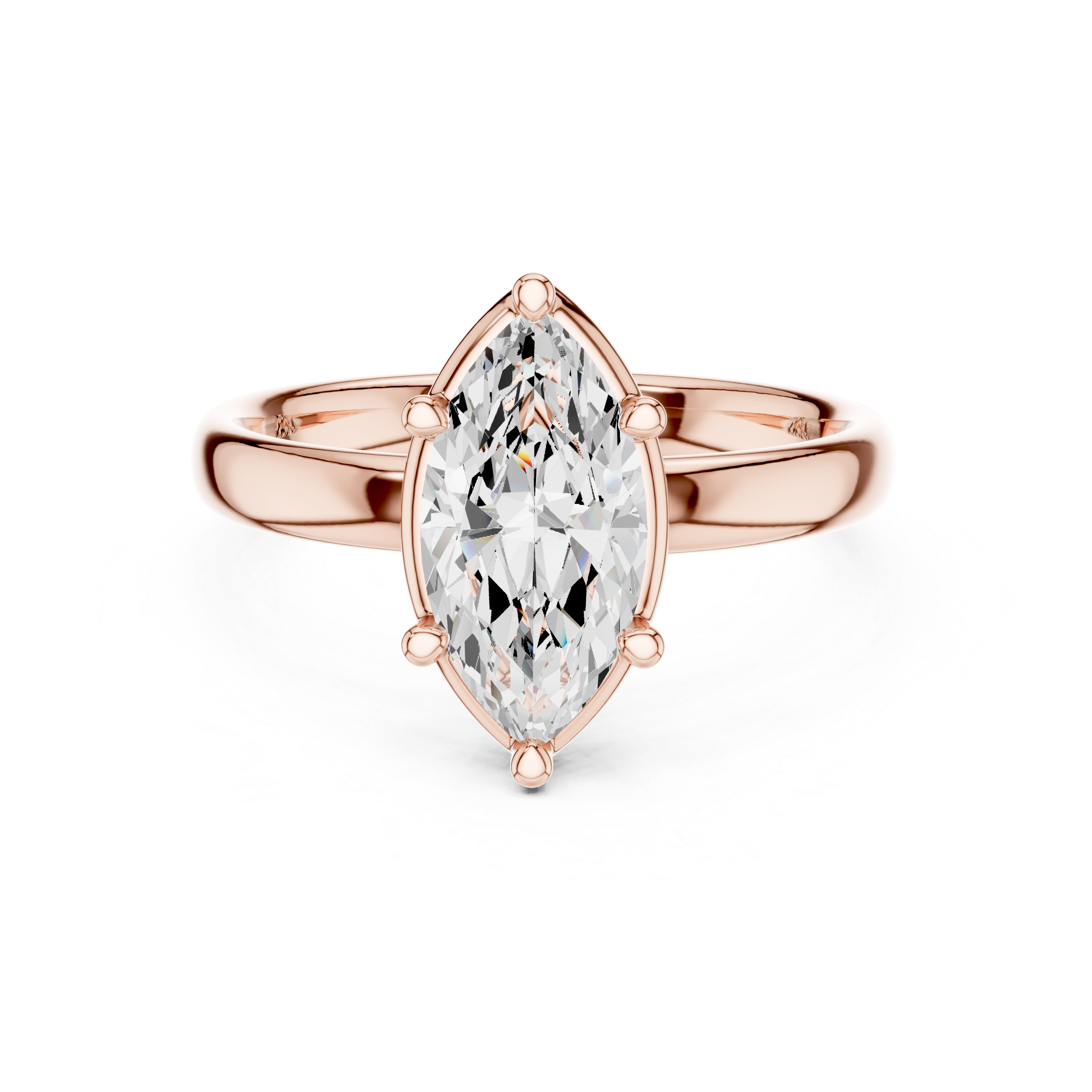 Marquise Cut Solitaire Ring – Elegant and Elongated Design