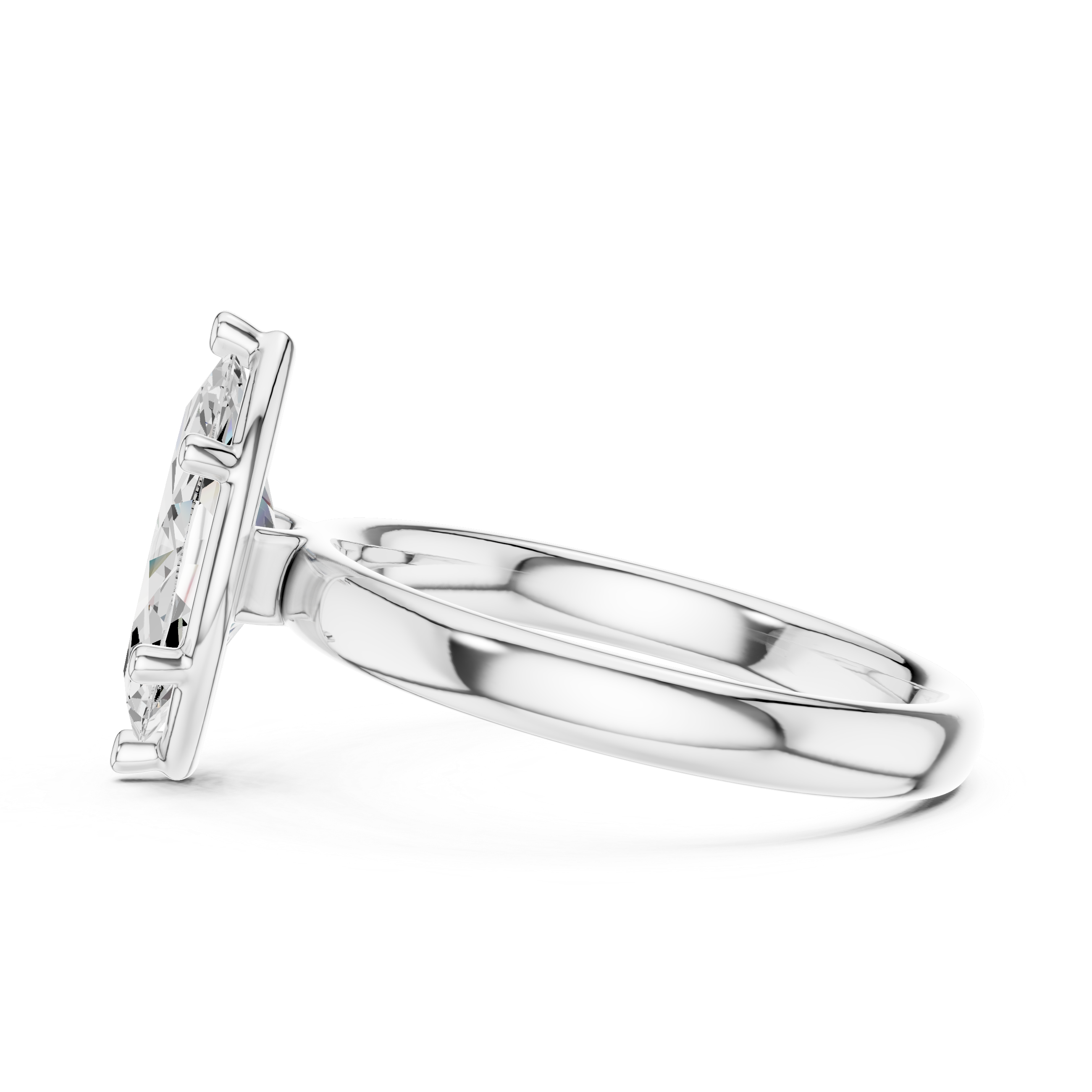 Marquise Cut Solitaire Ring – Elegant and Elongated Design