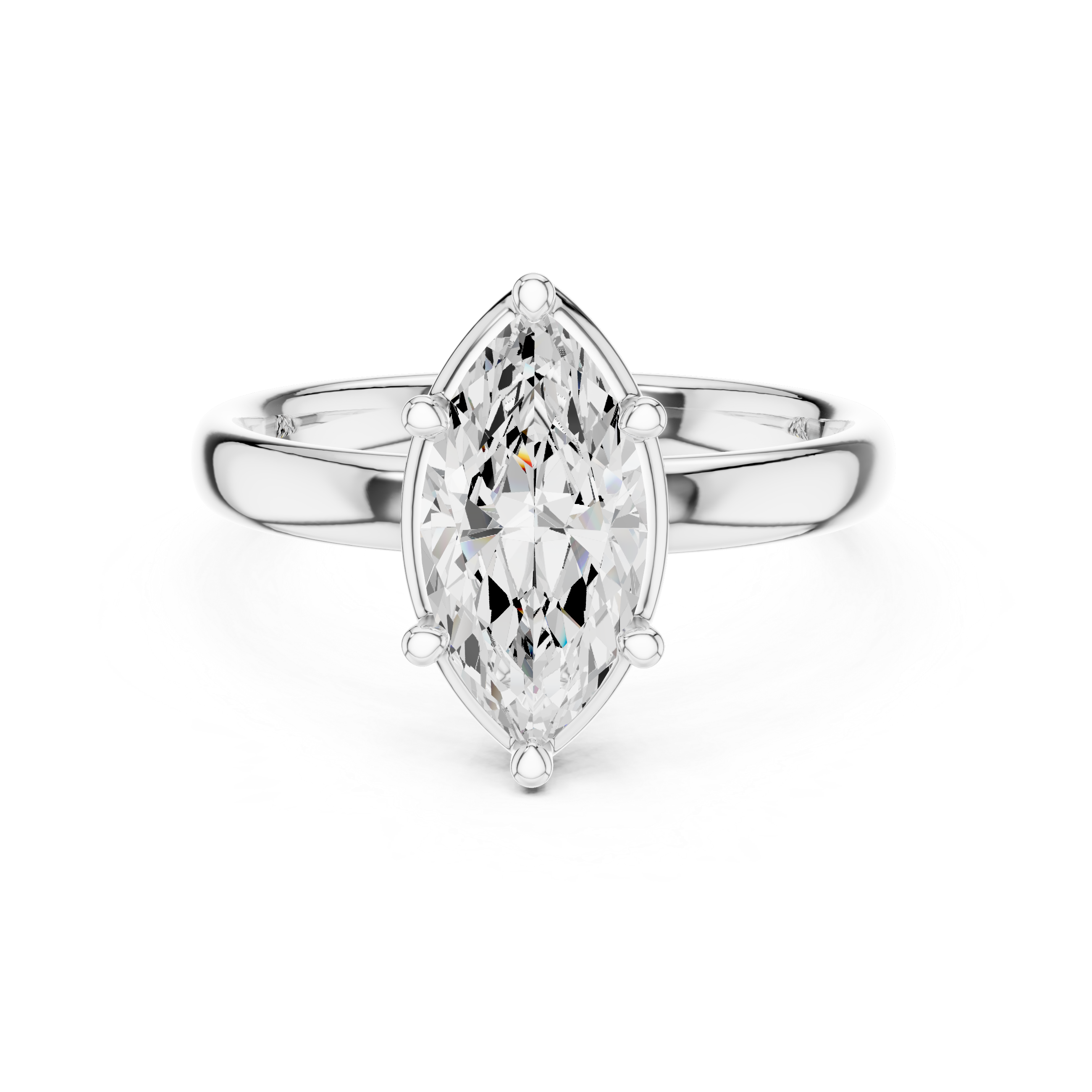 Marquise Cut Solitaire Ring – Elegant and Elongated Design