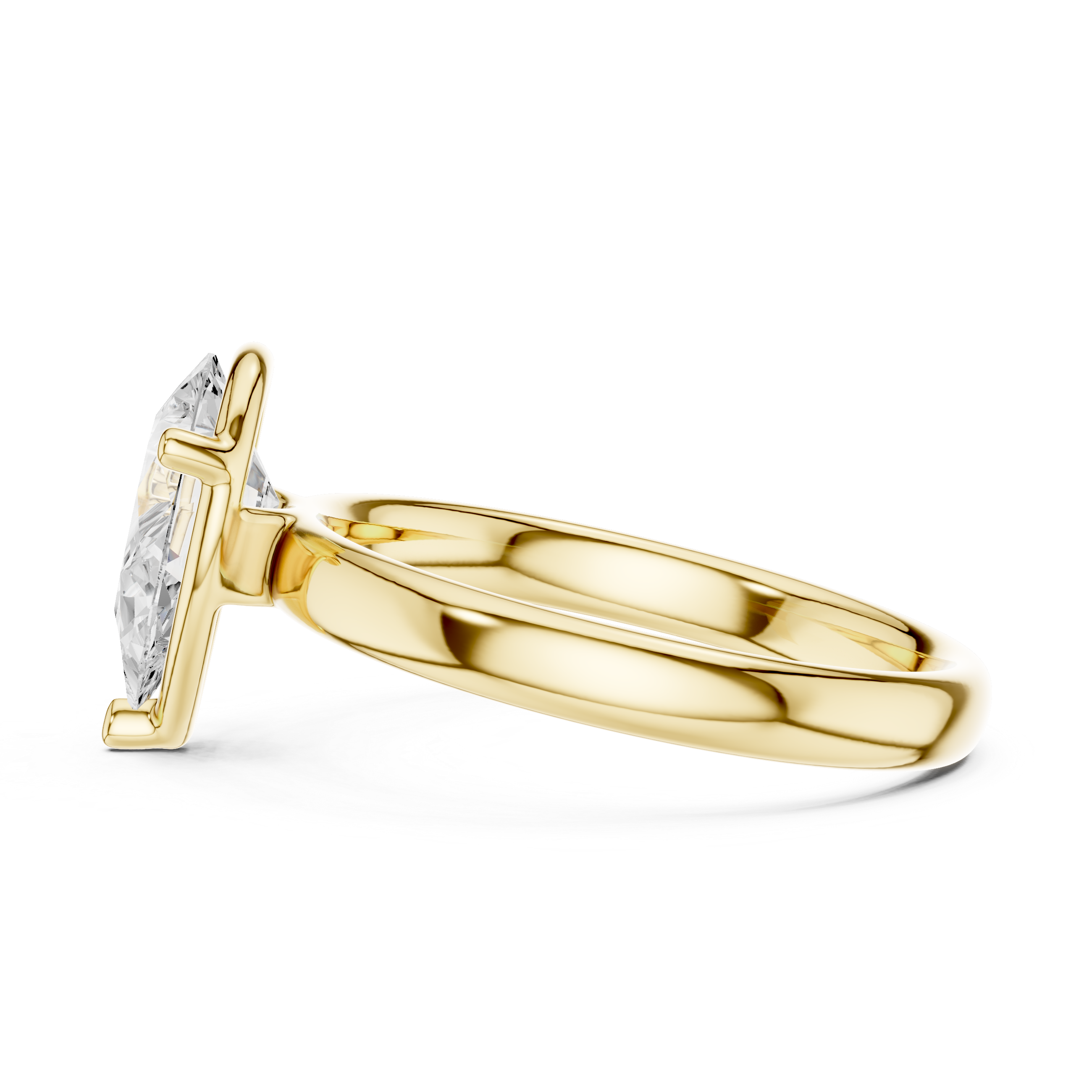 Pear Cut Solitaire Ring – Elegant Minimal Classic Design