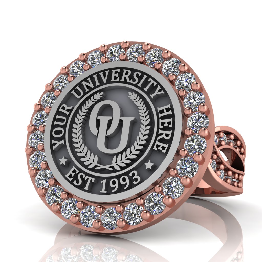 Circum | Infinity Pave Band Custom Collage Ring