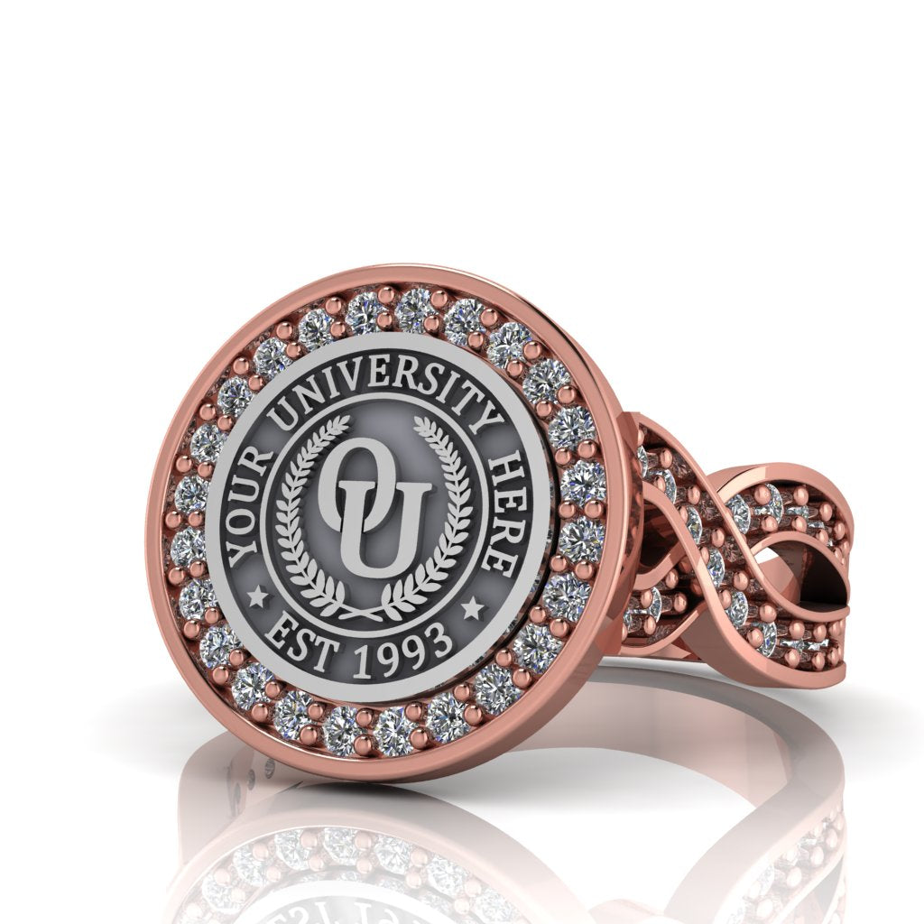 Agonisch | Infinity Pave Band Custom Collage Ring