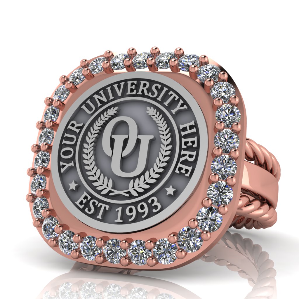 Radius | Rope Edge Band Custom Collage Ring